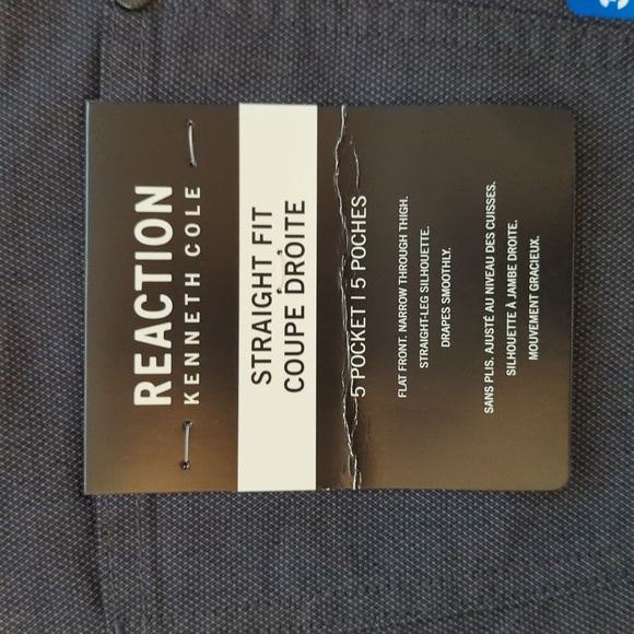 Men's Kenneth Cole Reaction Men's Gray Dress Pants New With Tags - Picture 3 of 8